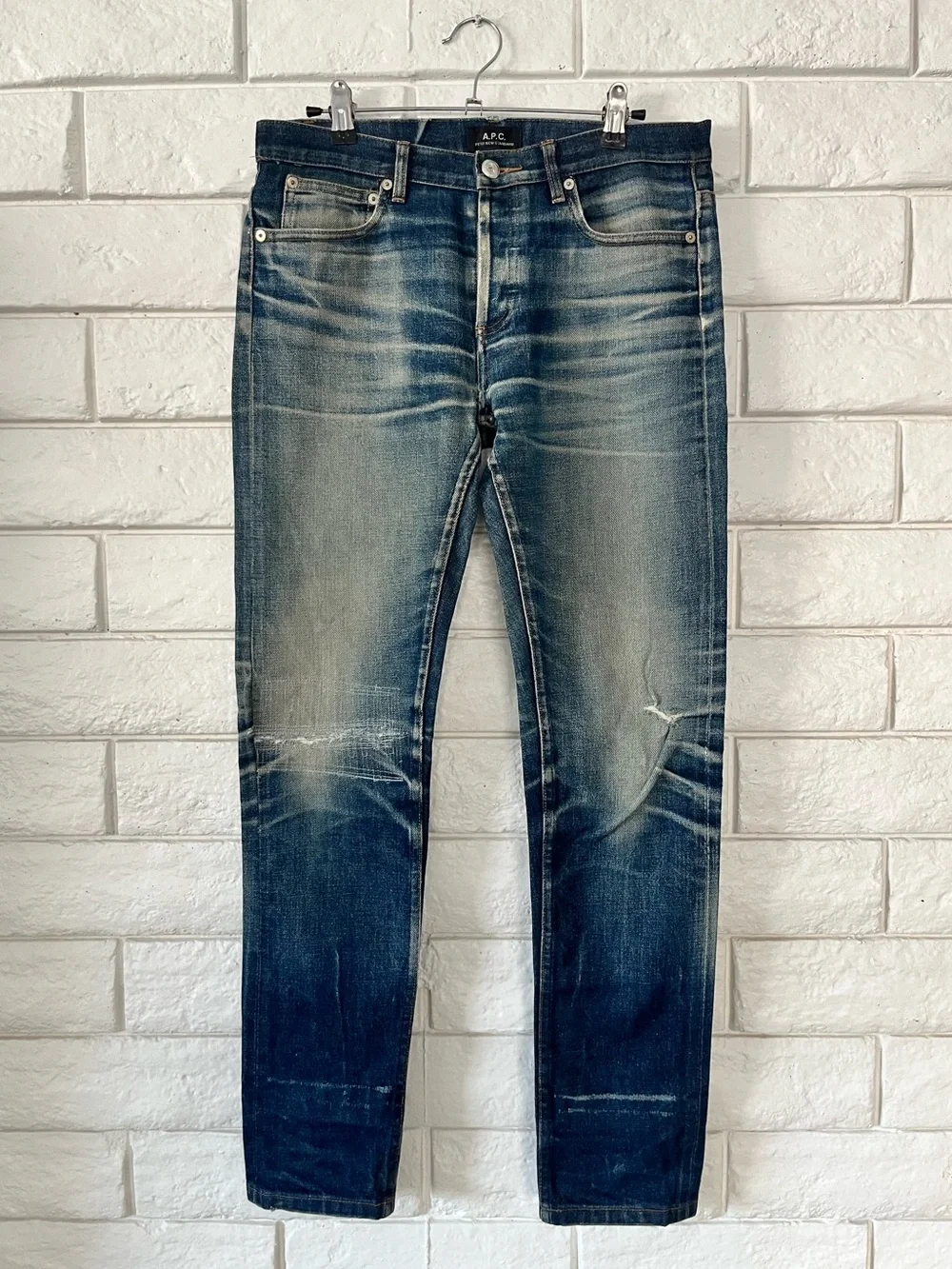 A.P.C. Petite New Standard Raw Selvedge Denim in Blue Size 30